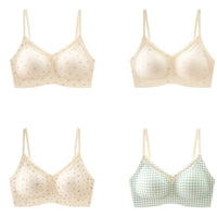 Floral Lace Wireless Bra for Small Busts, Gathered Support, Anti-Sagging