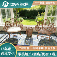 Outdoor Rattan Woven Sofa for Patio Balcony Garden