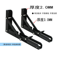 Folding Shelf Brackets Wall Mounted Triangle Support for Kitchen & Computer Desks