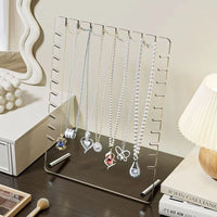 Clear Acrylic Jewelry Display Stand for Earrings and Necklaces, Large Capacity Organizer