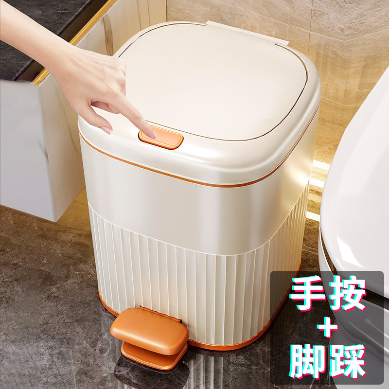 Large Capacity Pedal Bin with Silent Soft-Close Lid for Home, Bathroom, Living Room, Bedroom, Kitchen