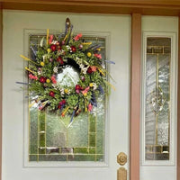 Texas Wildflower Artificial Wreath for Front Door Decor