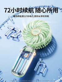 Portable Handheld USB Fan with Long-Lasting Battery, Quiet Operation, and Adjustable Speeds for Desk, Travel, and Outdoor Use