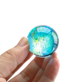 Colorful Glass Crystal Ball Ornaments for Fish Tanks and Decor, 4cm Solid Sphere