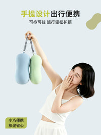 Portable Travel U-Shaped Neck Pillow for Airplanes, Cars, and Trains with Carry Bag