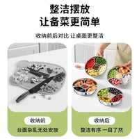 316 Stainless Steel Divided Prep Platter for Hot Pot, Snacks, and Fruits