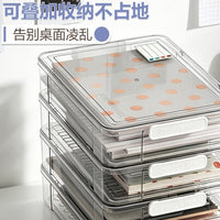 Acrylic Document Storage Box for Household Certificates and Files, Stackable Dustproof Organizer