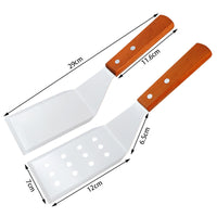 Tiramisu Cake Spatula Stainless Steel with Wooden Handle for Baking and Transferring