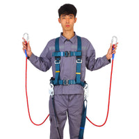 Fall Protection Safety Harness with Lanyard for High-Altitude Work, Rescue, and Rock Climbing