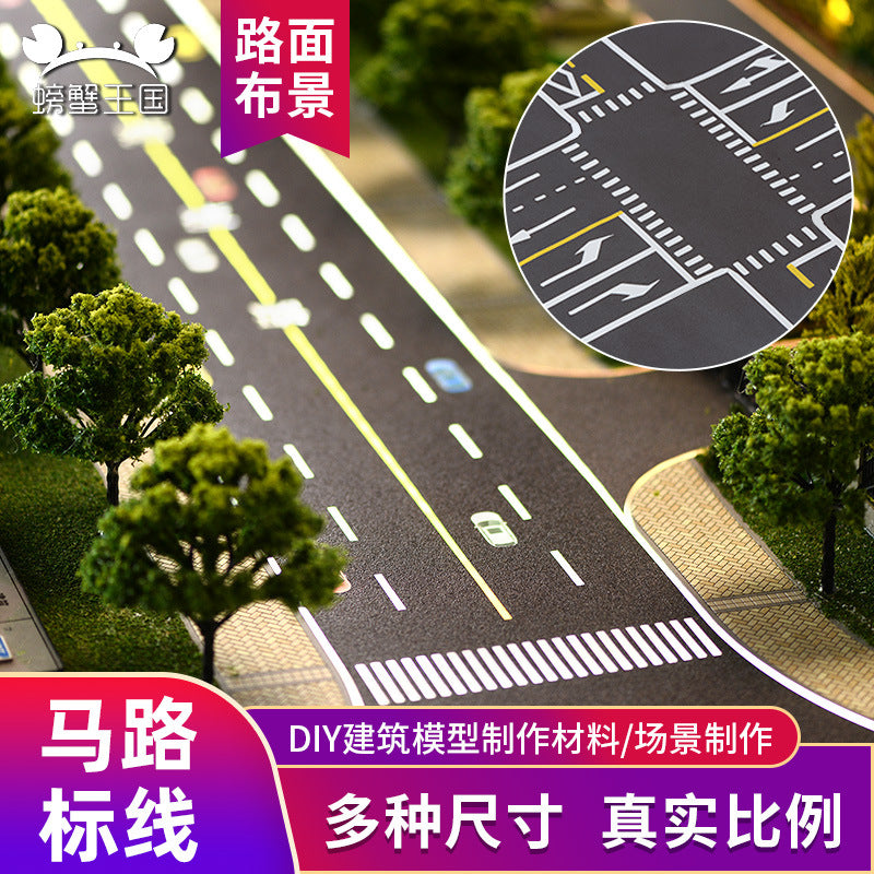 Miniature PVC Road Stickers for Sand Table Architecture Models and Dioramas
