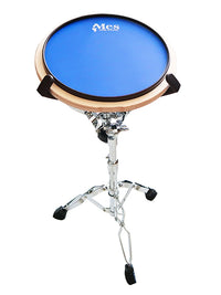 MES 10-inch Silent Drum Practice Pad Set with Snare Stand for Beginners