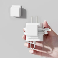 Self-Adhesive Power Strip Holder Wall Mount Cable Organizer with Buckle