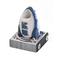 3D Paper Carving Art Notepad with Display Box, Creative Desk Ornament, Stress Relief Gift for Students