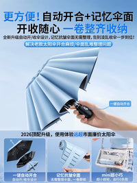 Automatic UV Protection Umbrella for Sun and Rain, Compact and Portable
