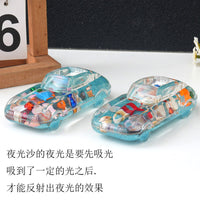 Creative Liquid Motion Car Model Pen Holder with Luminous Sand for Kids' Gifts