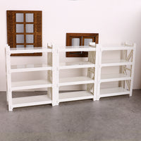 Kids Pretend Play Storage Rack Warehouse Shelf Model Display Stand Miniature Food Play Dollhouse Accessory