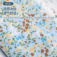 Floral Ice Silk Arm Sleeves for Women - UV Protection, Breathable, Elastic Long Sleeves for Summer Outdoor Activities