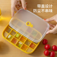 Double-Layer 24-Grid Ice Cube Tray with Lid, Easy Release Food-Grade Silicone Ice Mold for Freezer, Large Capacity Ice Storage Box