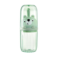 Portable Travel Toothbrush and Mouthwash Cup Set - 3-in-1 Food Grade Couple Wash Cup