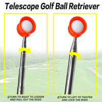 Telescopic Golf Ball Retriever Stainless Steel Grabber for Water Hazards and Hard-to-Reach Areas