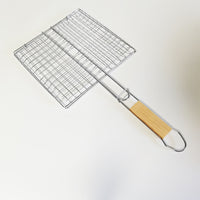 BBQ Grilling Basket for Vegetables, Meat, and Fish - Outdoor Large Hamburger Clip Net Rack Thickened Fish Grill Clamp