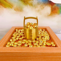 Mini Gold Ingot Figurines for Wealth and Decoration