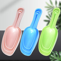 Candy Color Plastic Ice Scoop Set for Home Baking, Flour, Grain, Feed, and Ice Cubes
