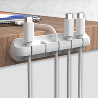Desktop Cable Organizer Clips for Charging and Data Cables