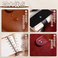 A7 Vintage Soft Leather Loose-Leaf Notebook with Refillable Pages for Students and Professionals