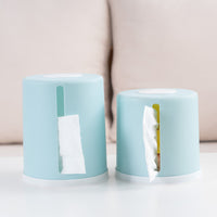 Round Desktop Toilet Paper Holder with Side Pull Dispenser for Home and Office
