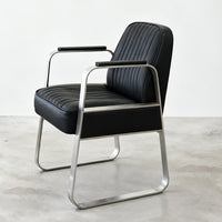 Barber Salon Chair with Stainless Steel Armrests, Ergonomic Design for Hair Styling and Perming