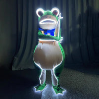 LED Inflatable Frog Mascot Costume for Performances and Parties