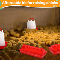 12-Piece Poultry Feeder and Waterer Set with Flip-Top Design for Chickens, Ducks, and Geese