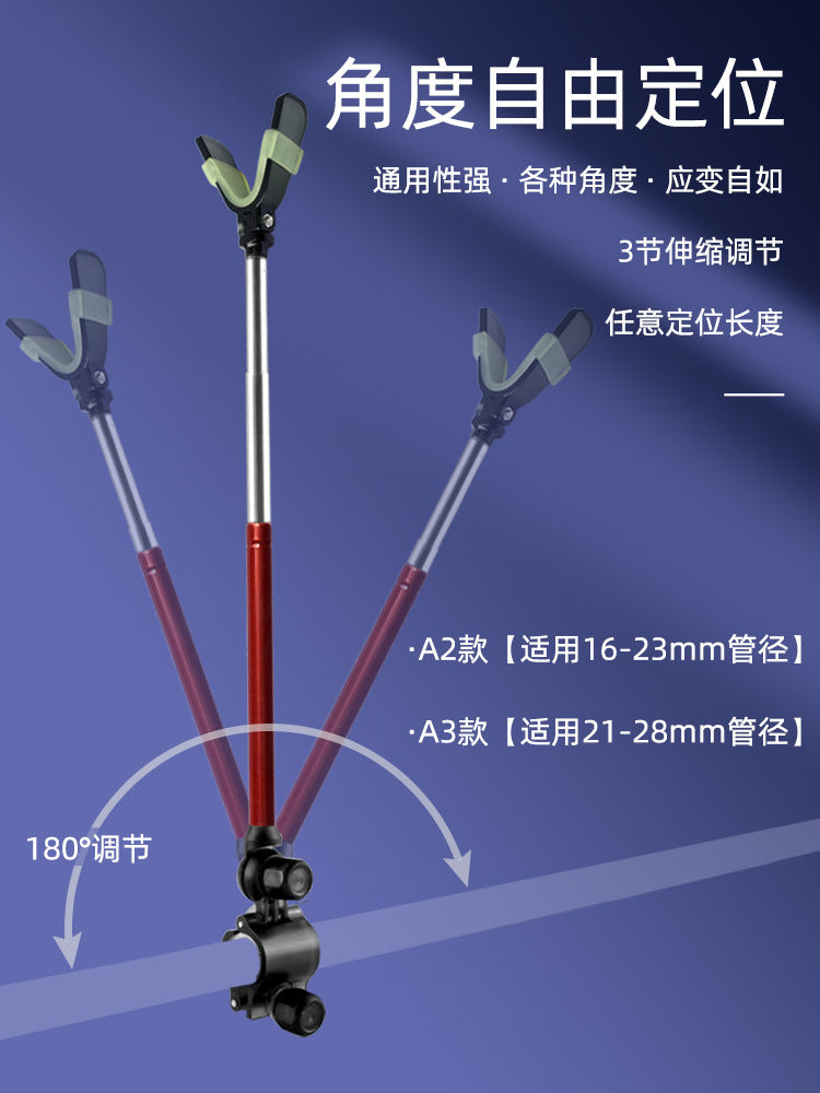 Universal Reinforced Quick-Release Fishing Rod Holder with Luminous Antenna