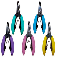 Fishing Pliers with Rubber Handle, Braided Line Cutter, Lure Pliers, Various Colors