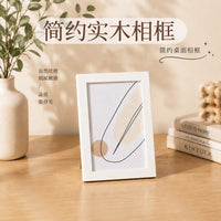 Minimalist Wooden Photo Frame for Tabletop or Wall Display, Various Sizes