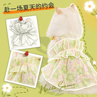 Pet Cat Dog Princess Dress Summer Thin Anti-Shedding Skirt for Sphynx Ragdoll Cats
