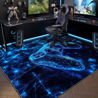 Gaming Room Area Rug Non-Slip Floor Mat for E-Sports Chair Living Room Bedroom