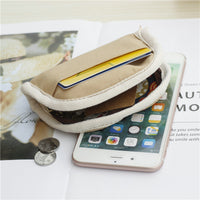 Cute Shell Coin Purse for Women, Japanese Style Small Fabric Pouch for Coins and Small Items