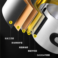 304 Stainless Steel Outdoor Camping Cookware Set Portable Picnic Multi-functional Storage Pot