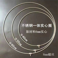 Solid Stainless Steel Foldable Fishing Landing Net Head with Dyneema Net Bag
