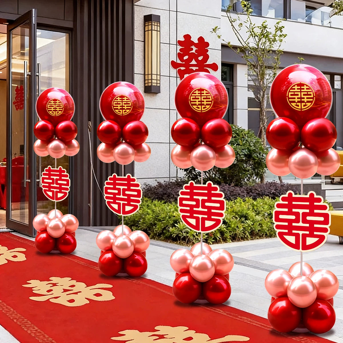 Wedding Balloon Arch Column Stand Kit for Yard & Courtyard Decoration