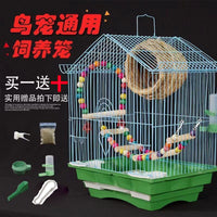 Metal Roof Decorative Bird Cage for Parakeets, Finches, Peonies, Iron Art Breeding Cage, Small Bird House