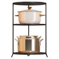 Under Sink Organizer, Pot Rack, Multi-functional Countertop Storage Shelf for Kitchen Cabinets
