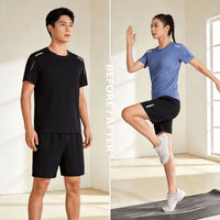 Men's Summer Ice Silk Casual Tracksuit Quick Dry T-Shirt & Shorts Set