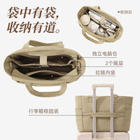 Quilted Large Capacity Portable Cosmetic Bag Travel Storage Handbag
