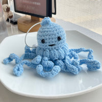Handmade Crocheted Octopus Plush Keychain Bag Charm