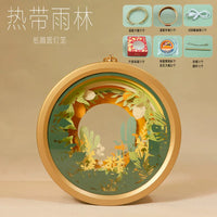 Forest Story Creative DIY Paper Carving Lantern with USB Charging for Kids and Gifts