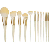 Jieshilin 11-Piece Makeup Brush Set for Beginners - Powder, Highlight, Blush, Eyeshadow, Concealer