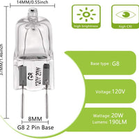G8 Halogen Light Bulb 110V-130V Double Pin Short Tube Spotlight Lamp
